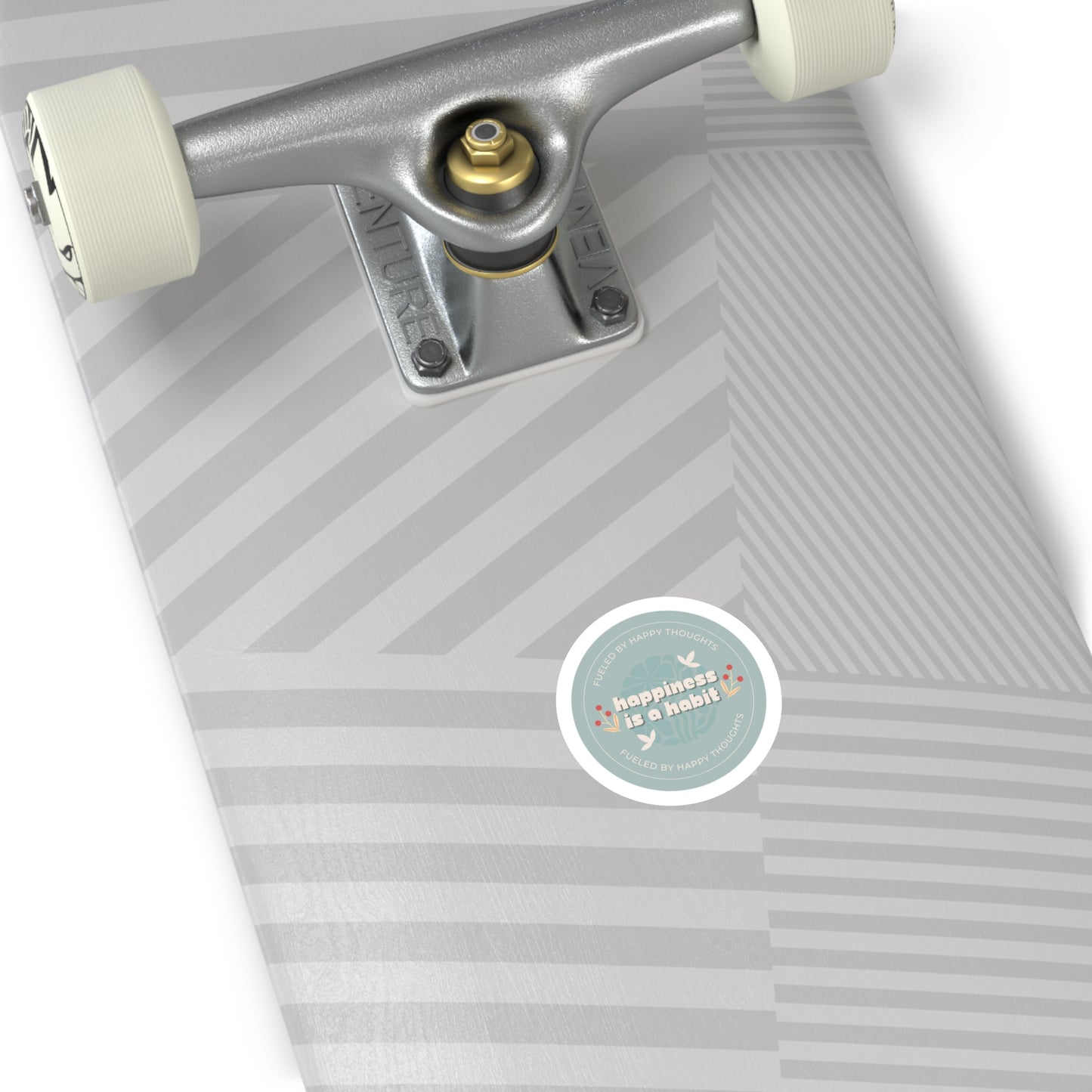 HAPPINESS Round Vinyl Decal Sticker