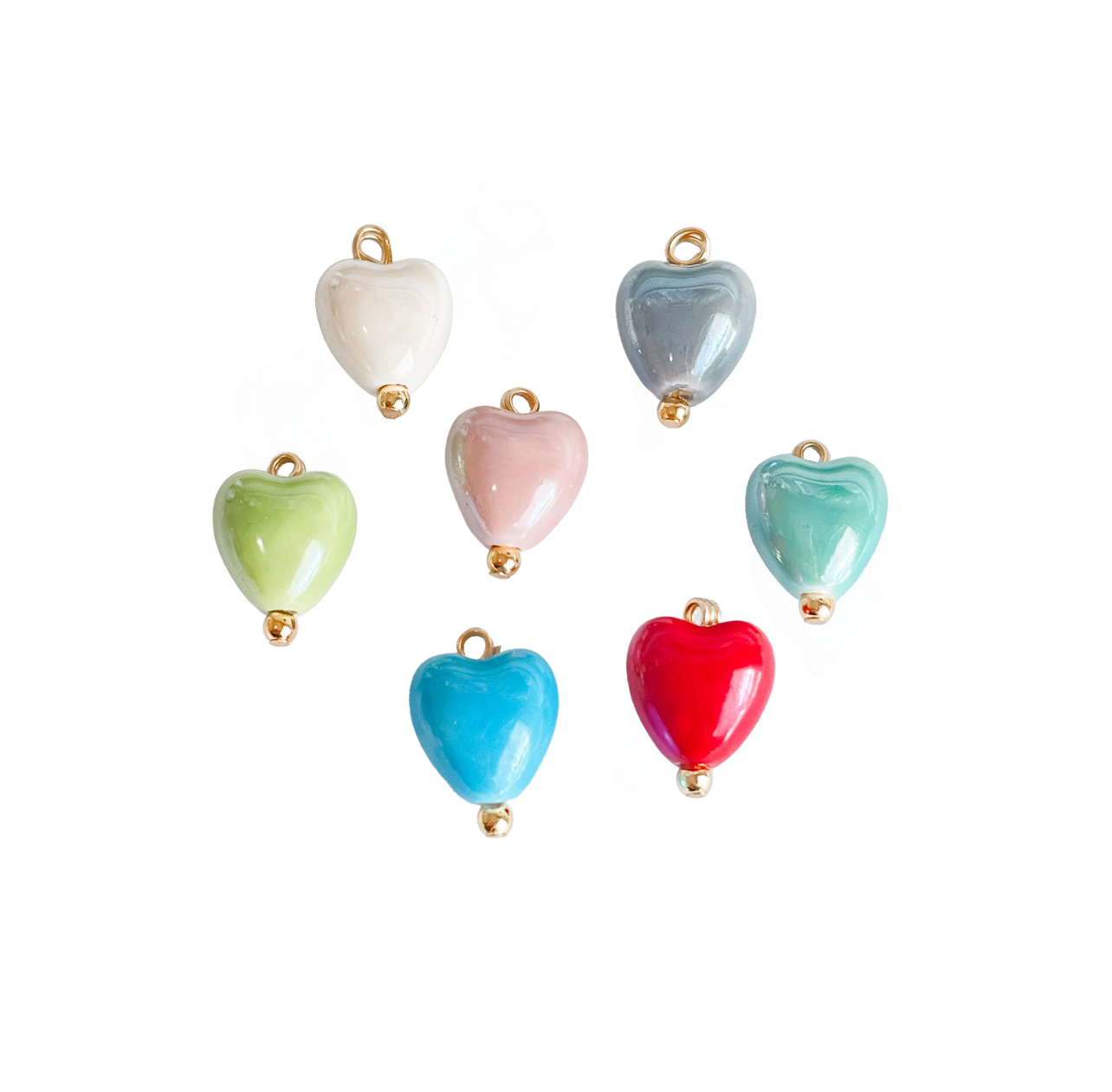 COLORFUL BALLOON HEART Charm