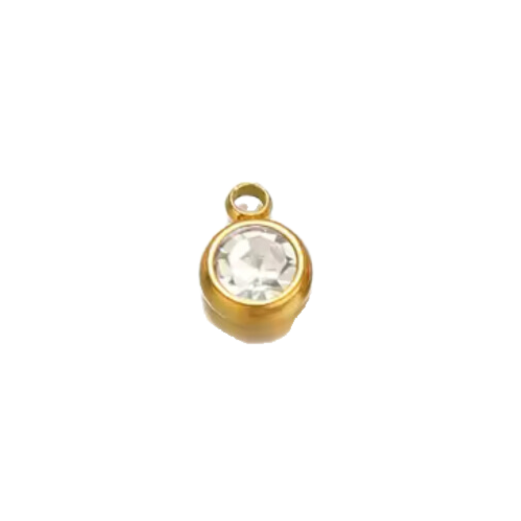 GOLDEN CZ Charm