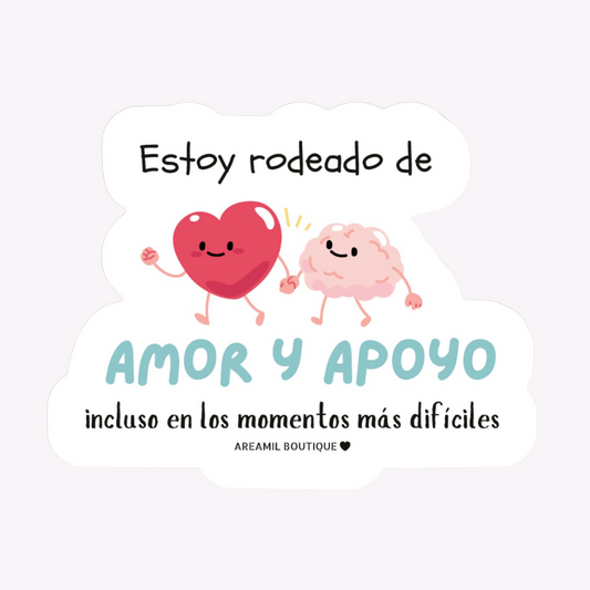 AMOR Y APOYO Sticker