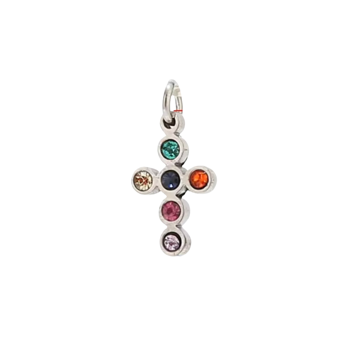 SILVER CZ CROSS Charm