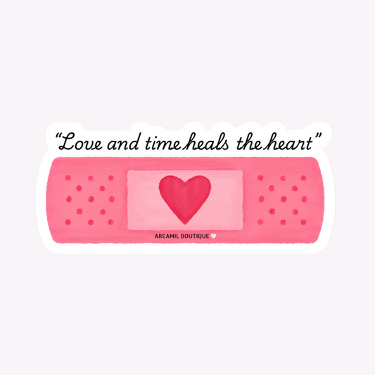 LOVE & TIME HEALS Sticker