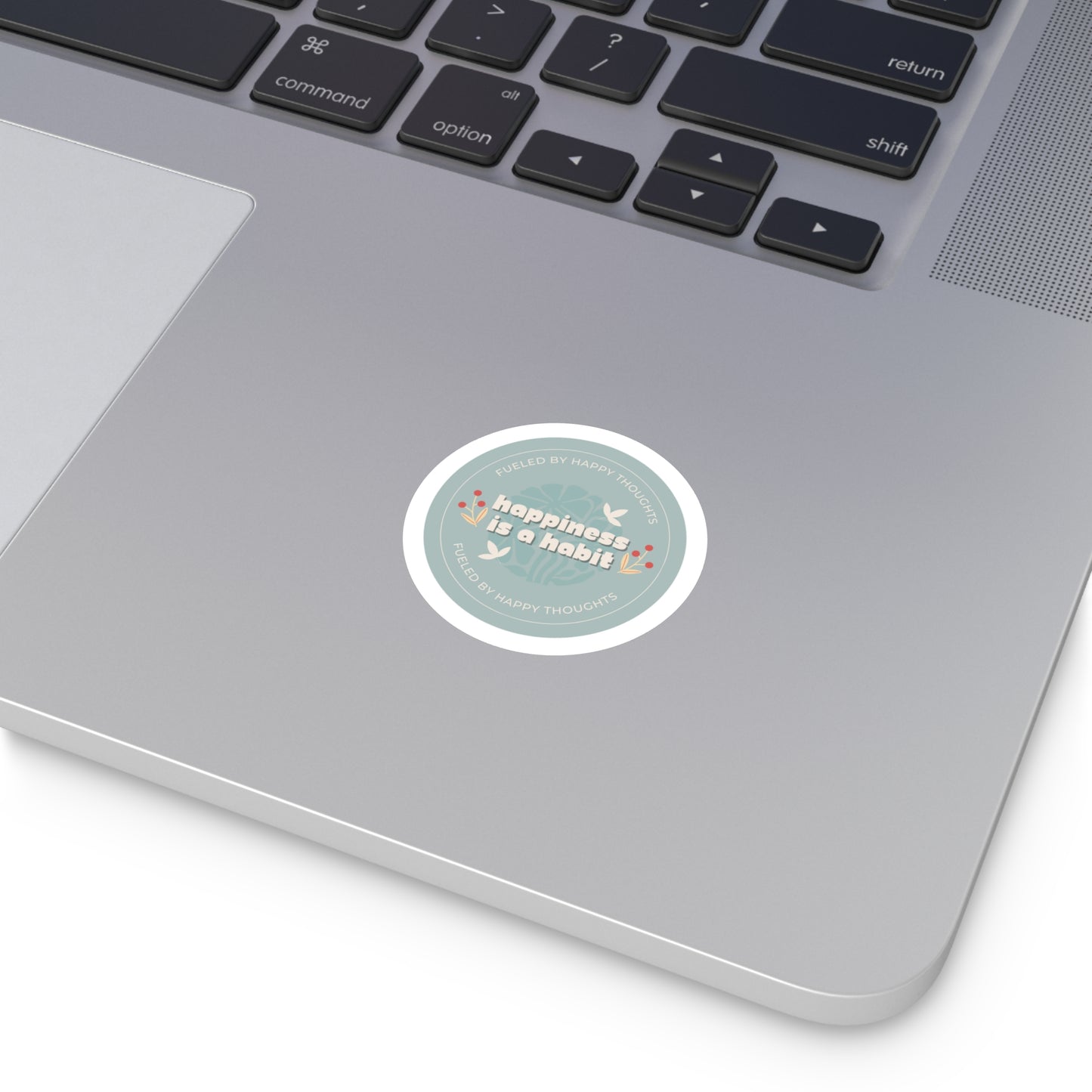 HAPPINESS Round Vinyl Decal Sticker