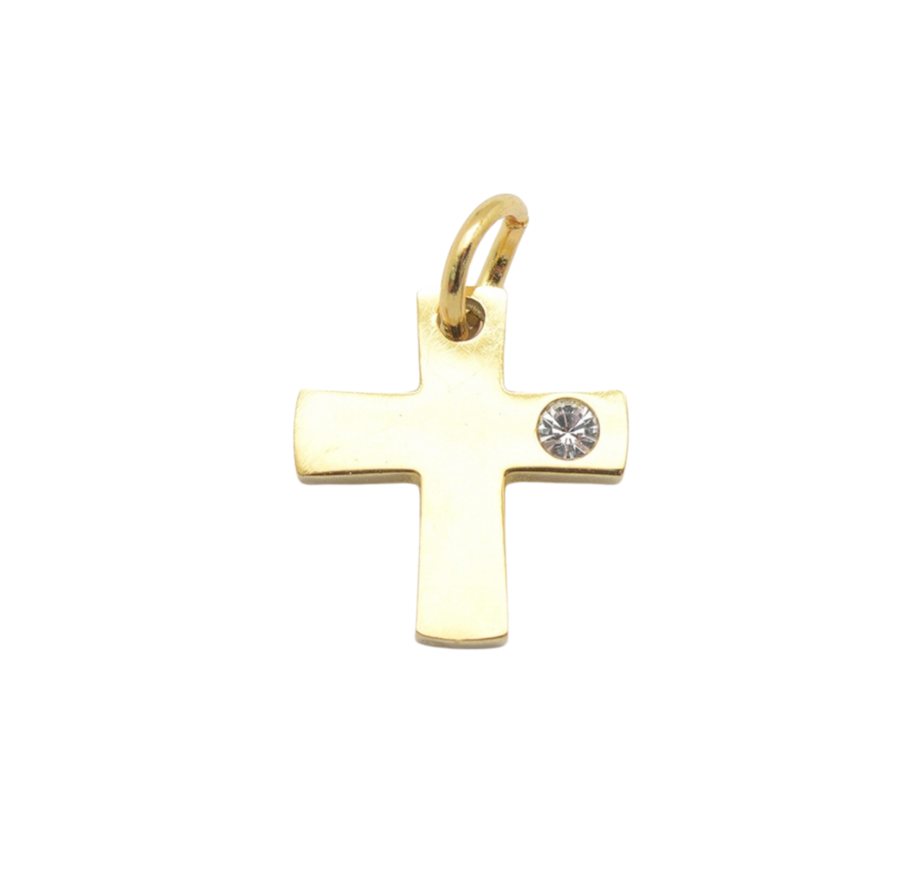 CZ GOLDEN CROSS Charm