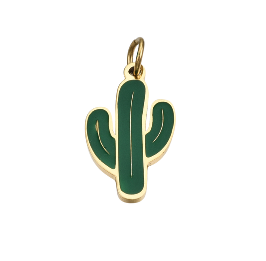 GREEN CACTUS Charm
