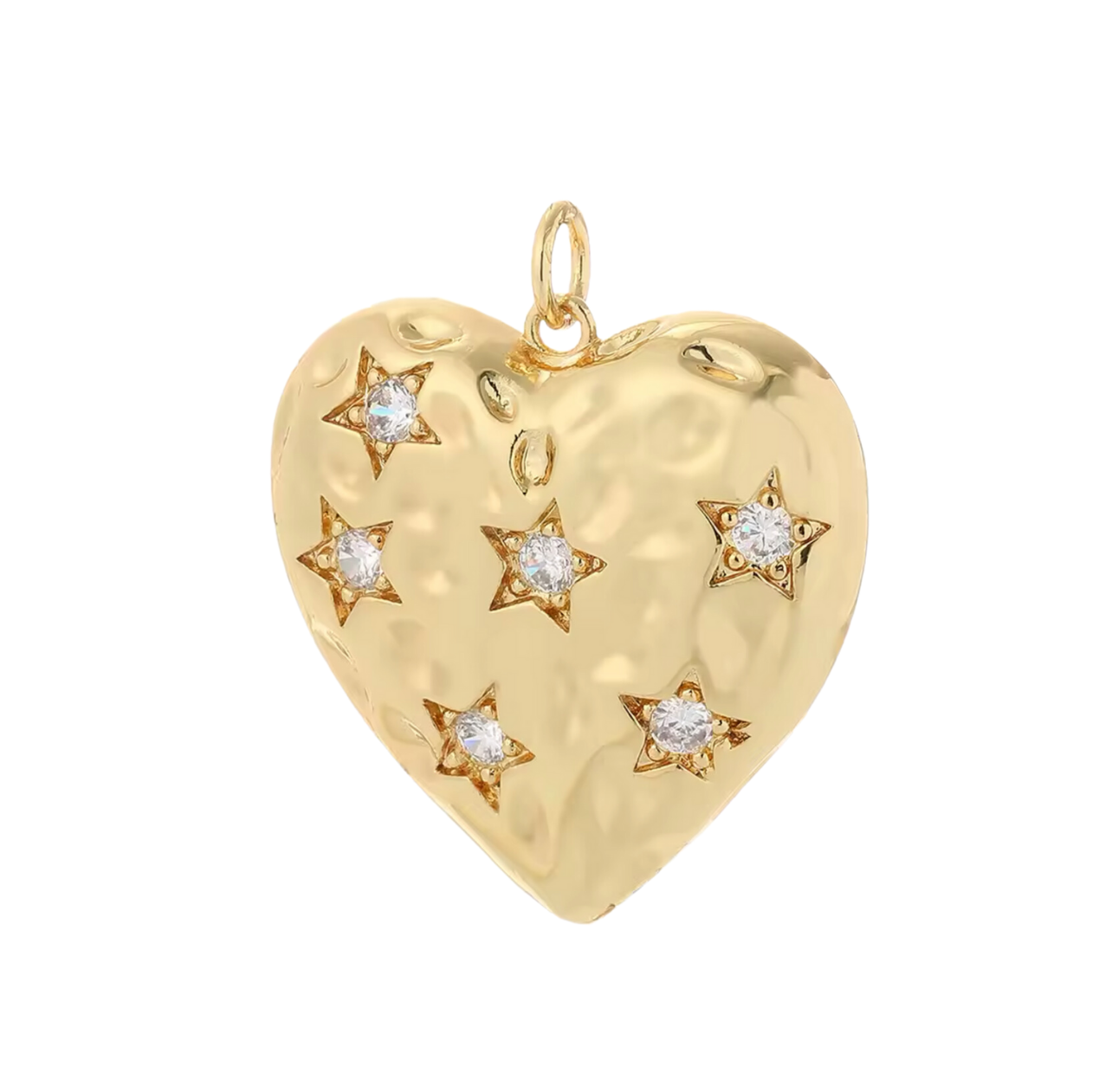 HEART CZ STAR Charm
