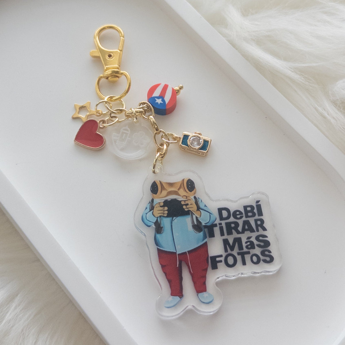 DEBÍ TIRAR MÁS FOTOS- Boricua Bag Charm & Keychain
