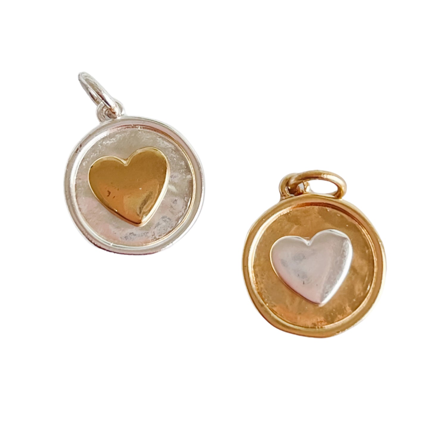 HEART SILVER GOLD Charm
