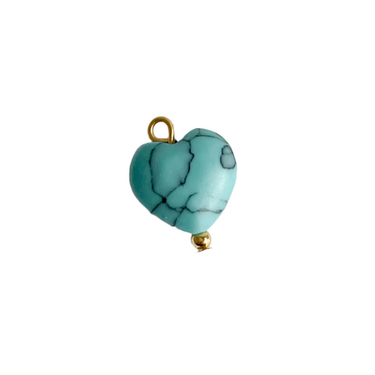 TURQUOISE HEART Charm