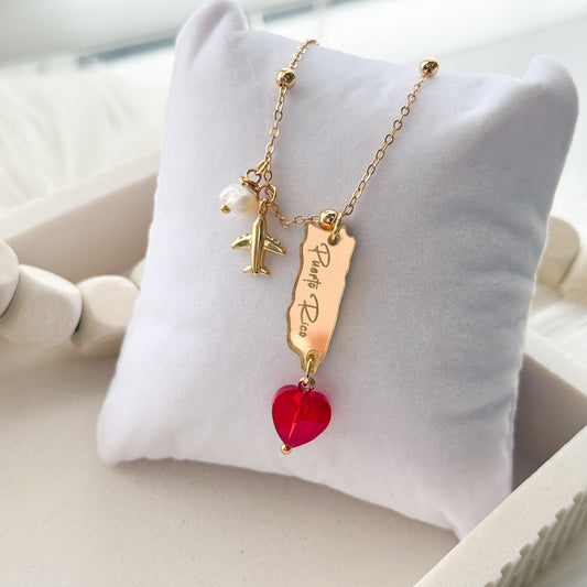CORAZON BORICUA Necklace