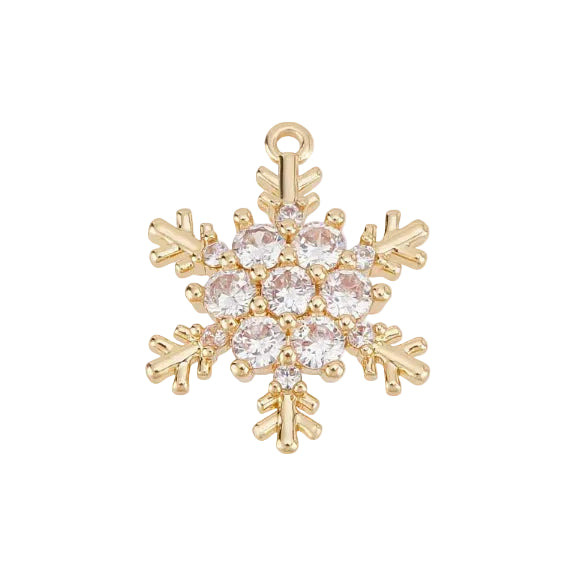 CZ SNOWFLAKE Charm