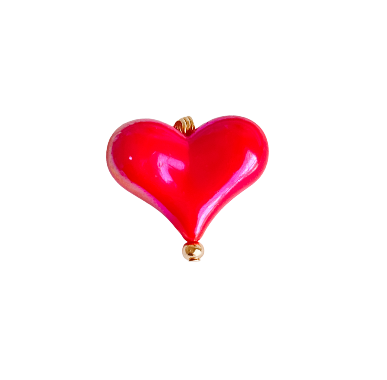 HOLO RED HEART Charm