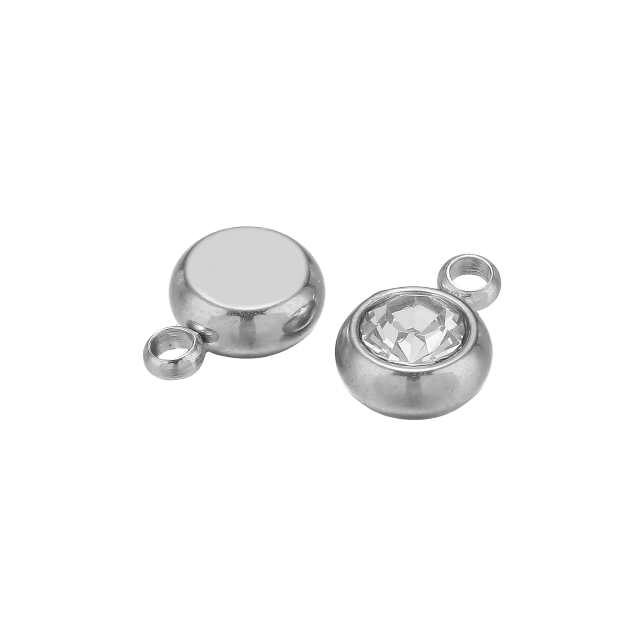 SILVER CZ Charm