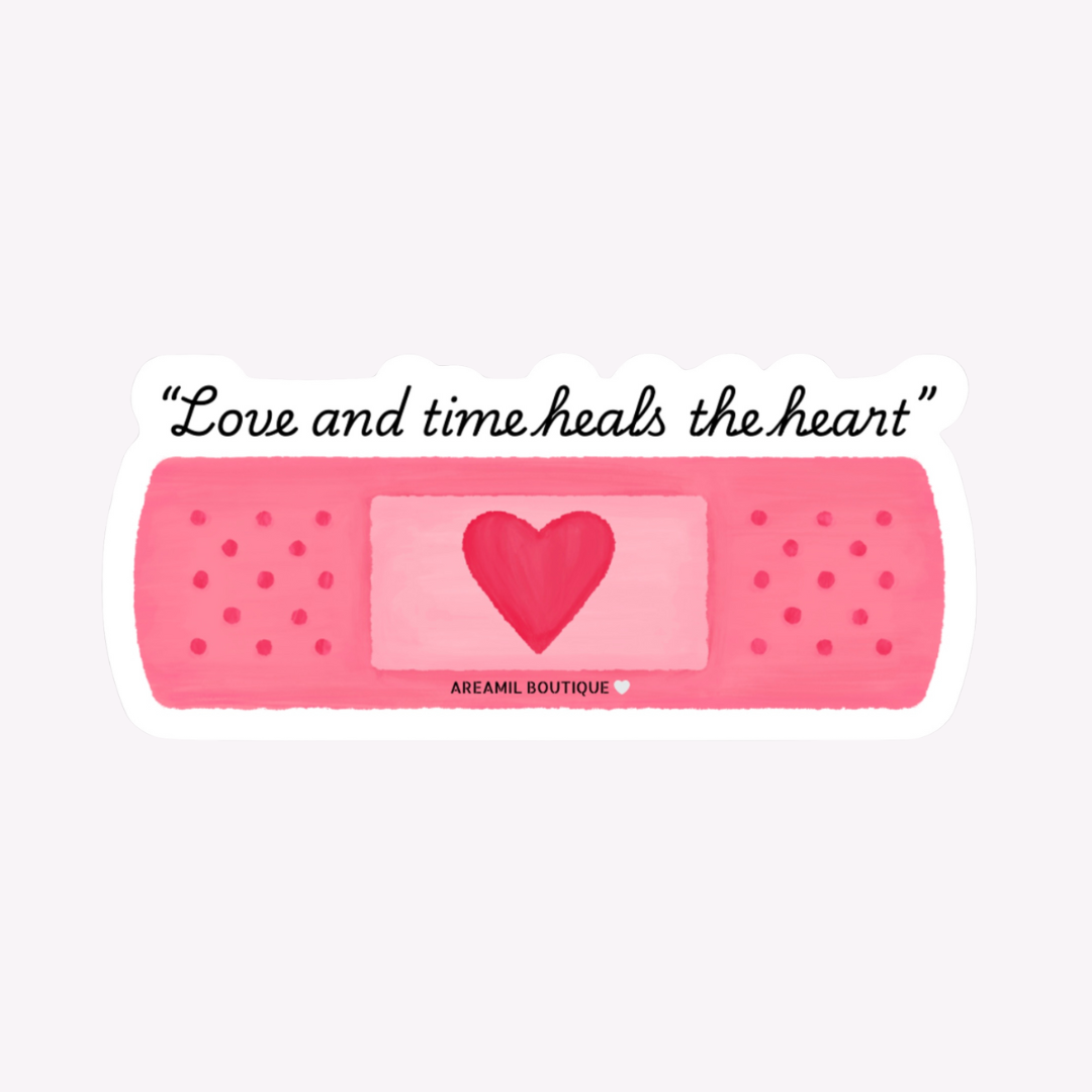 LOVE & TIME HEALS Vinyl Decal Sticker