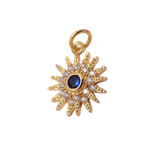 CZ BLUE SUN Charm