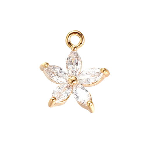 CZ FLOWER Charm