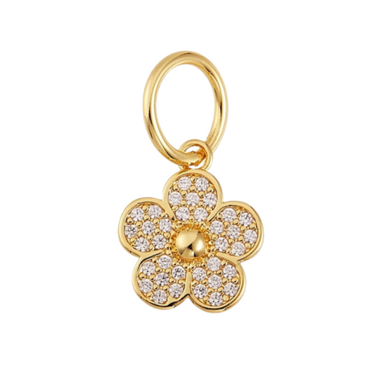 CZ FLOWER Charm