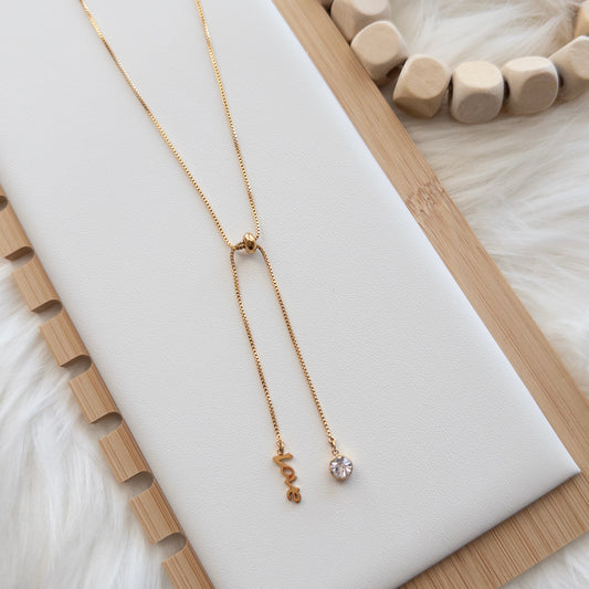 LOVE Lariat Necklace