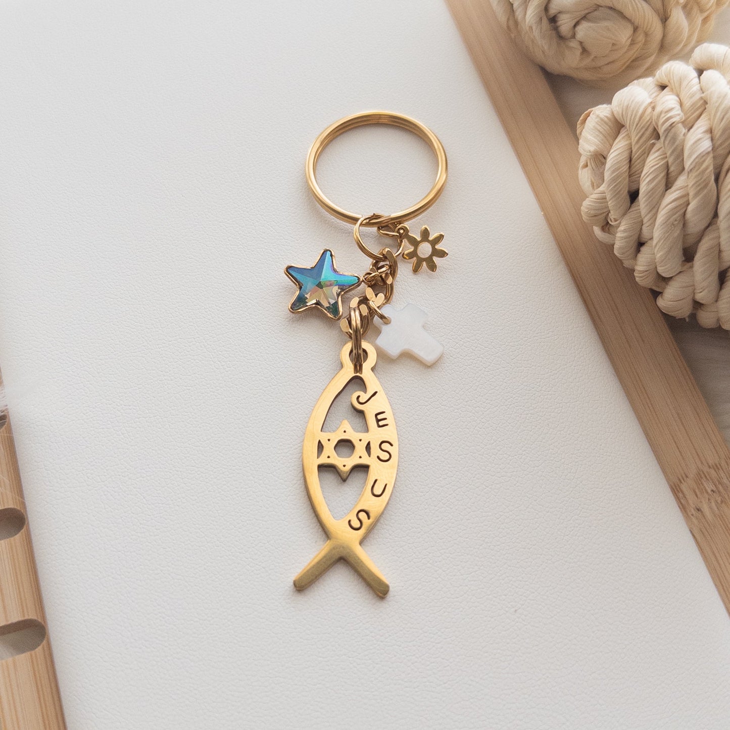 JESUS LOVE Bag KeyChain Charm