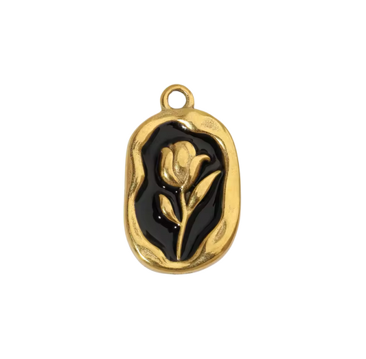 BLACK FLOWER Charm