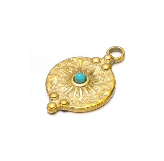 GOLDEN TURQUOISE Charm