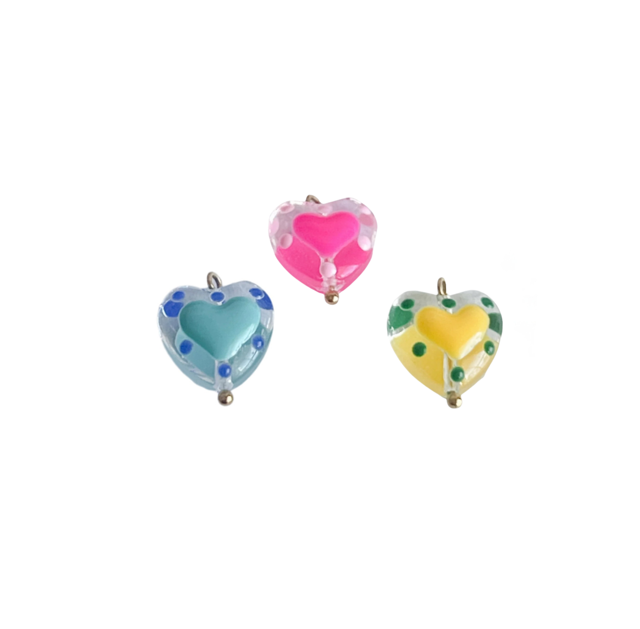 GLASS HEART Charm