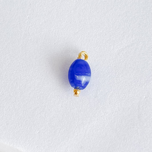 BLUE OVAL BEAD Charm