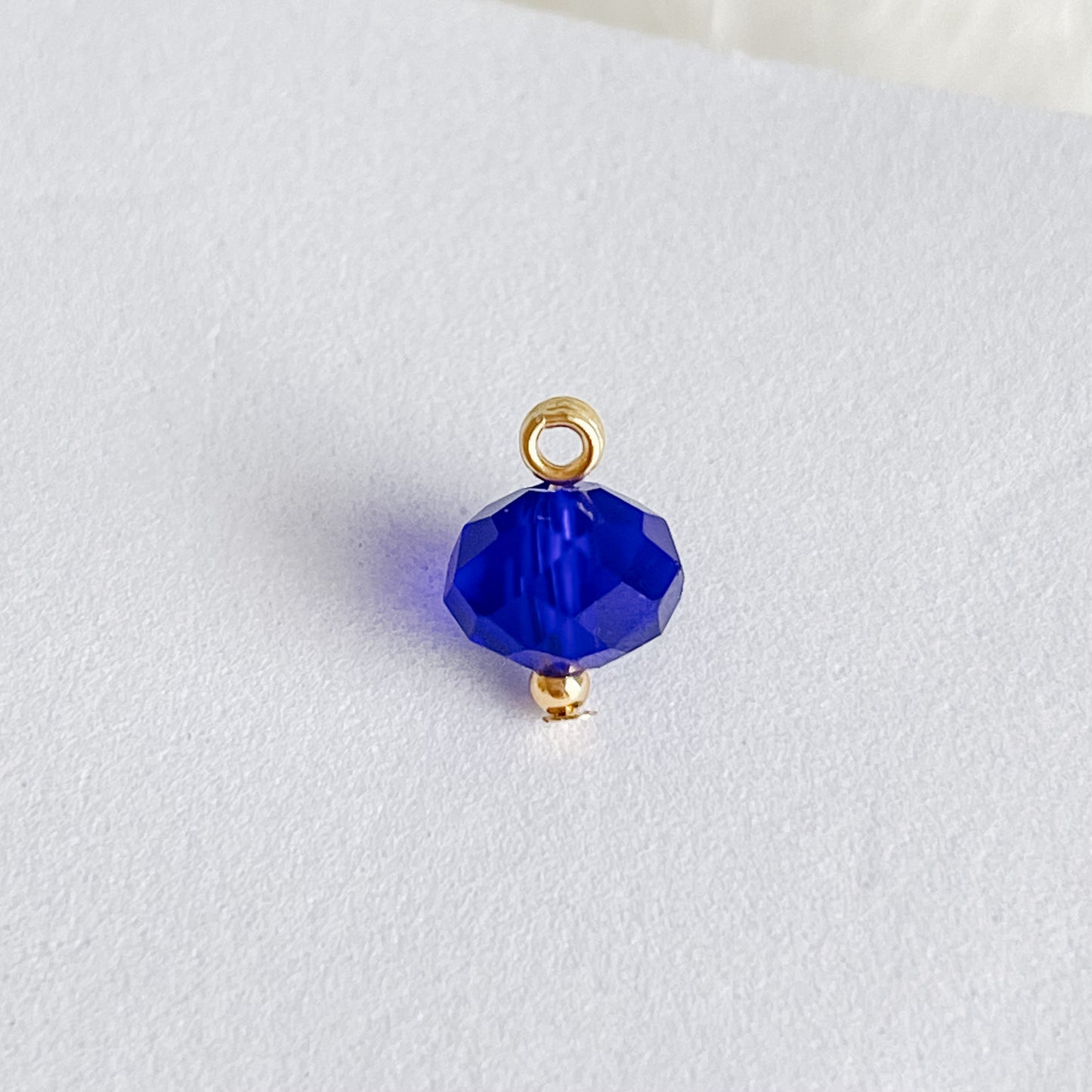 BLUE GLASS BEAD Charm