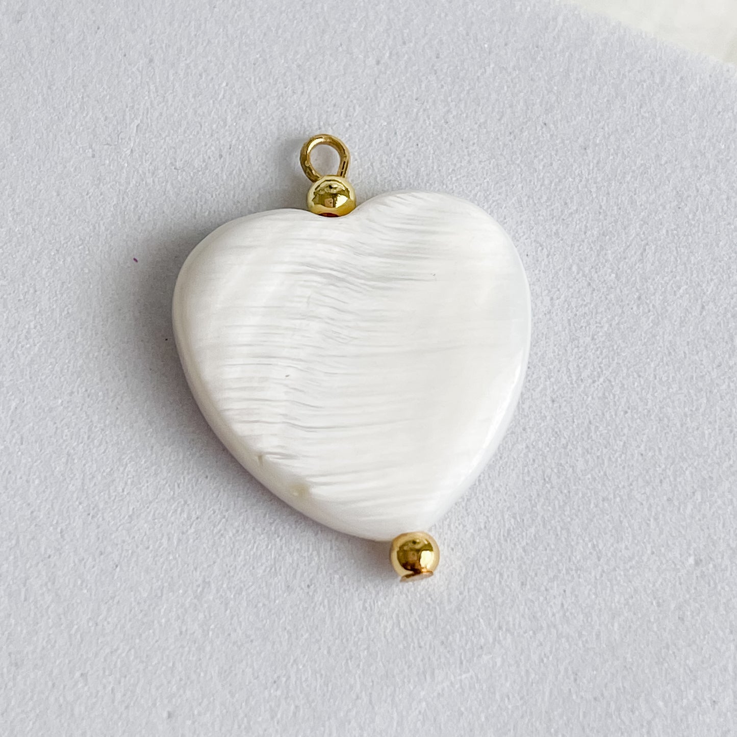 PEARL HEART Charm