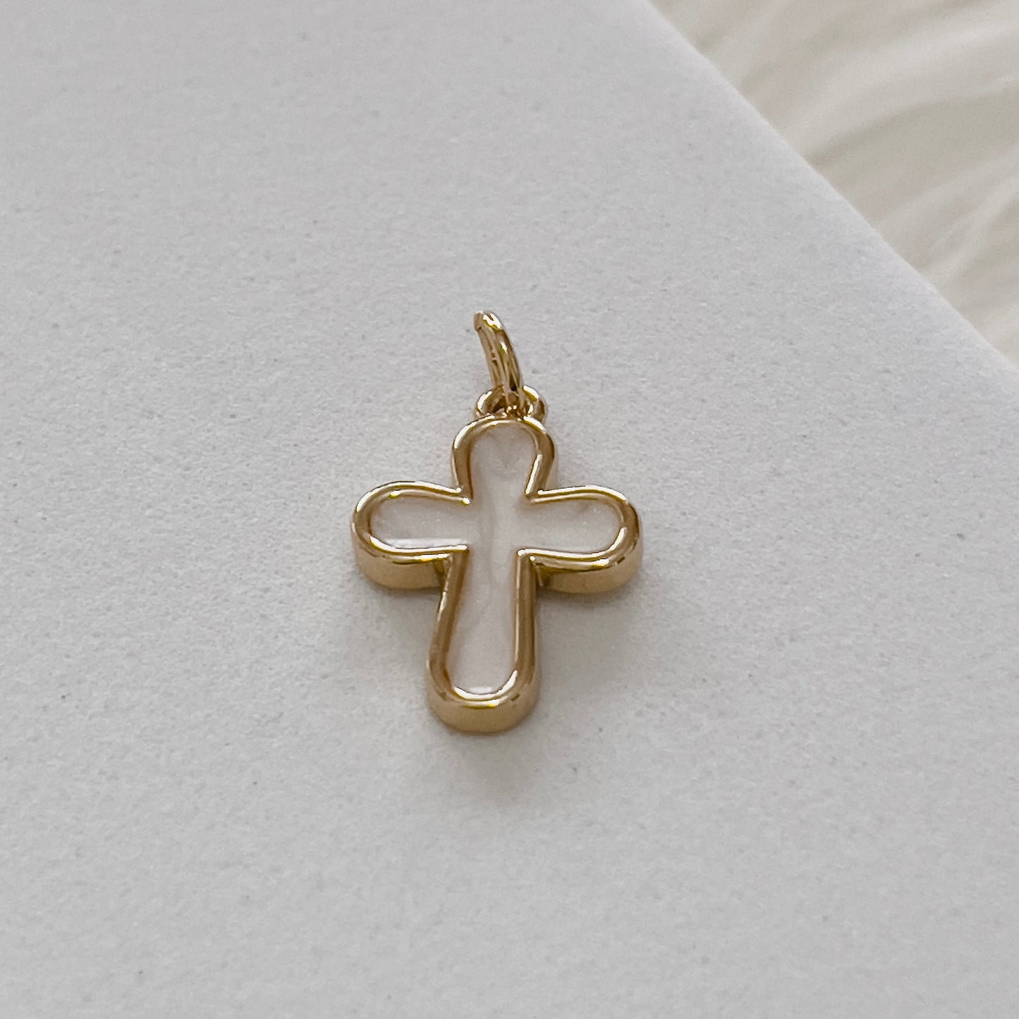 WHITE CROSS Charm