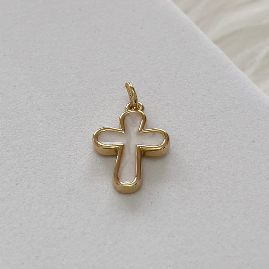 WHITE CROSS Charm