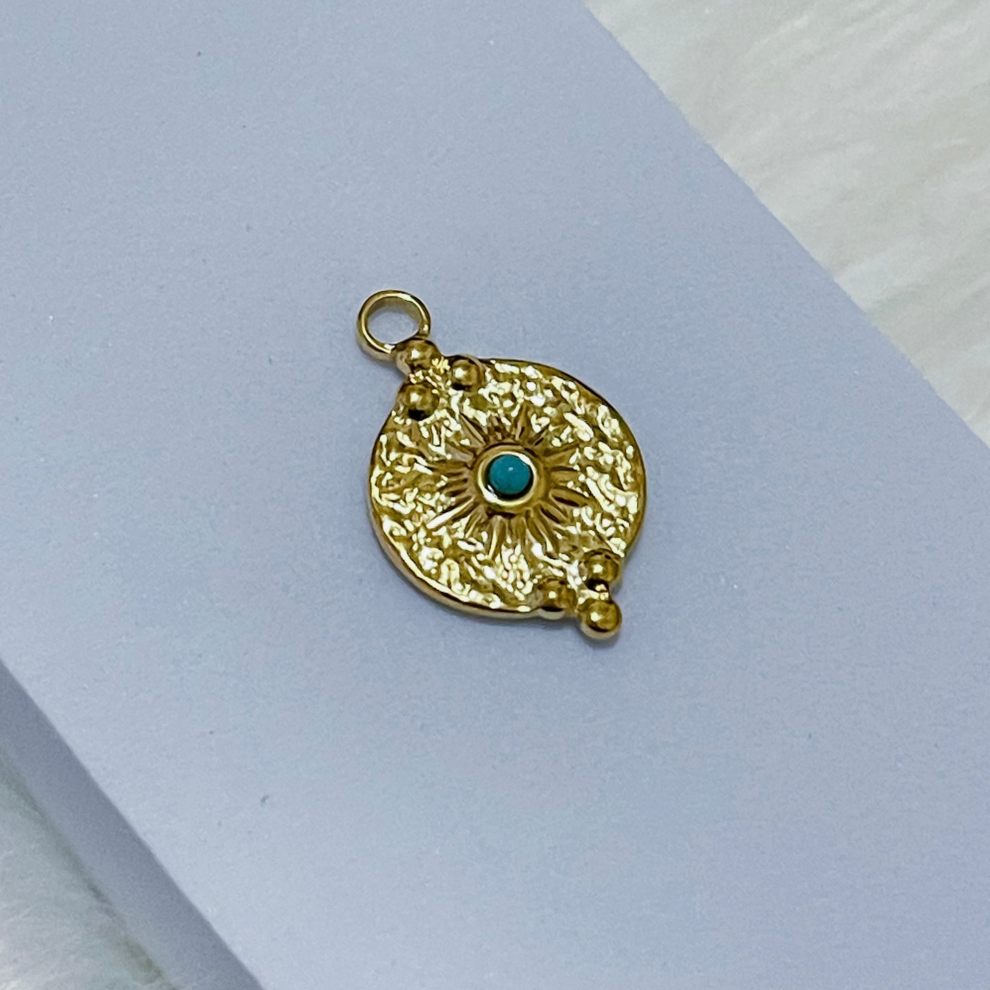 GOLDEN TURQUOISE Charm