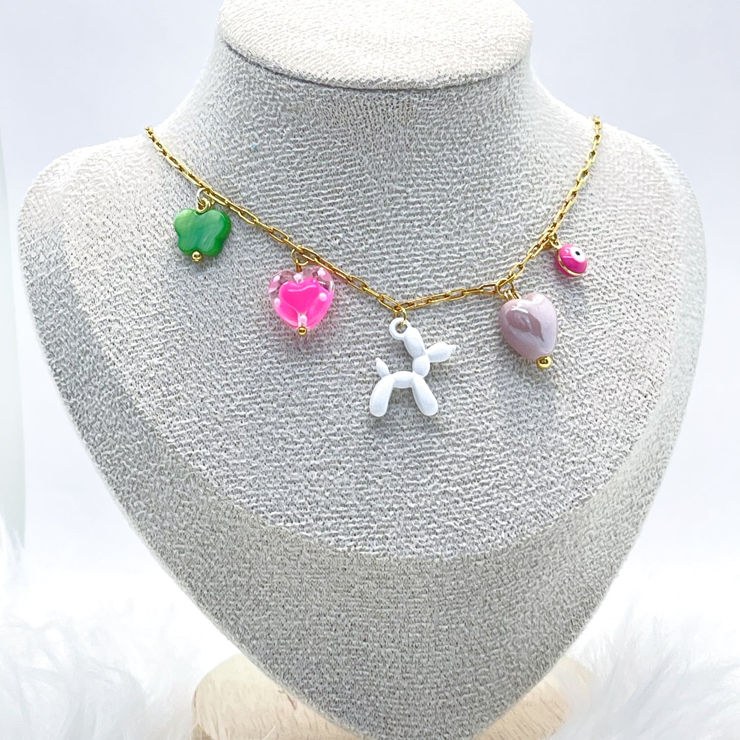 PINK FLY Charm Necklace