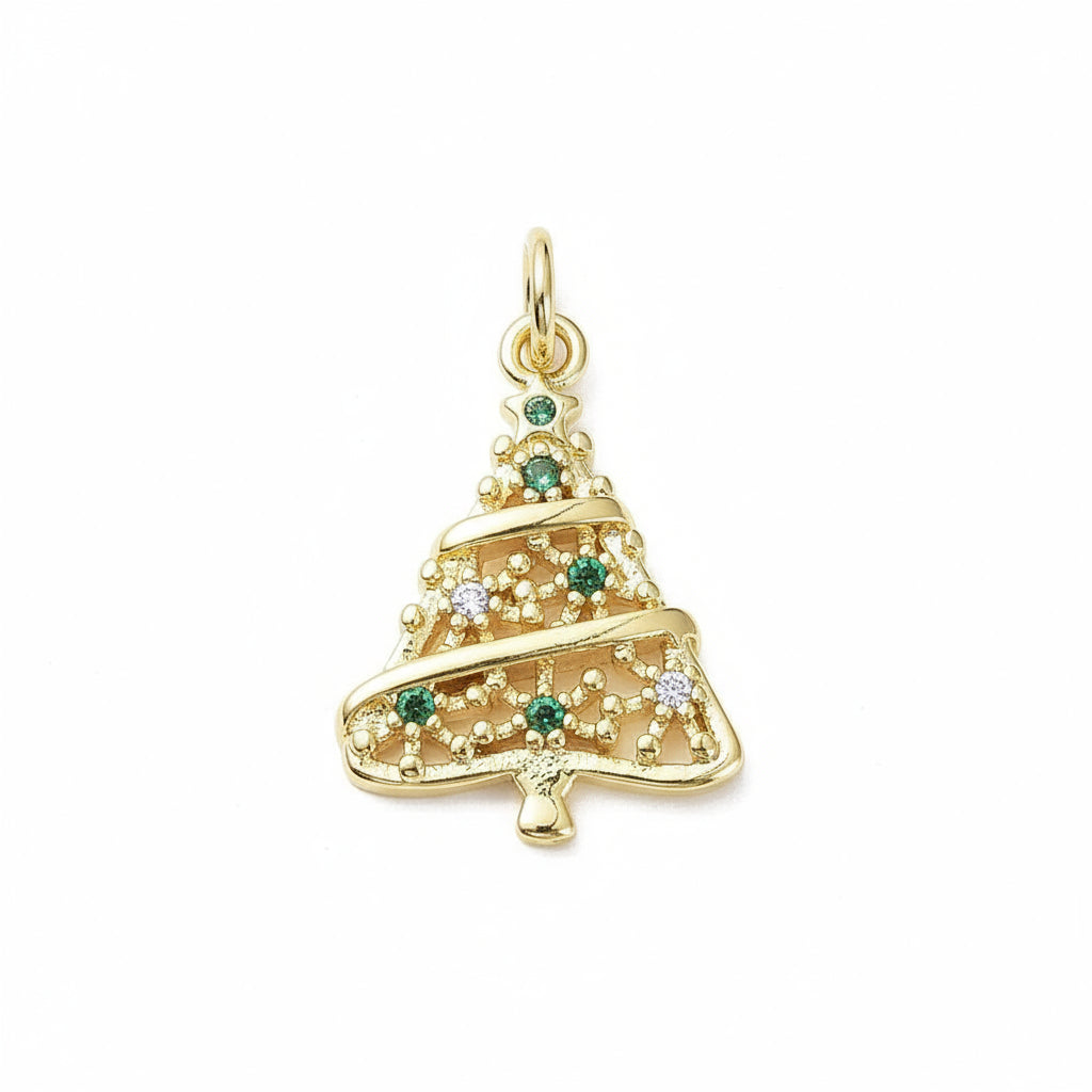 CZ Christmas Tree Charm
