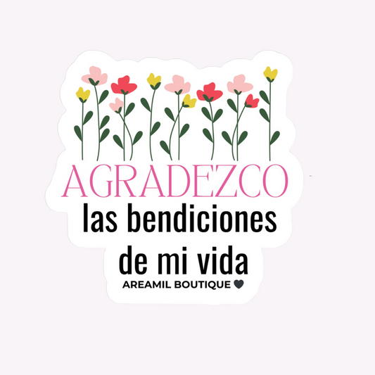 AGRADEZCO Vinyl Decal Sticker